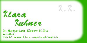 klara kuhner business card